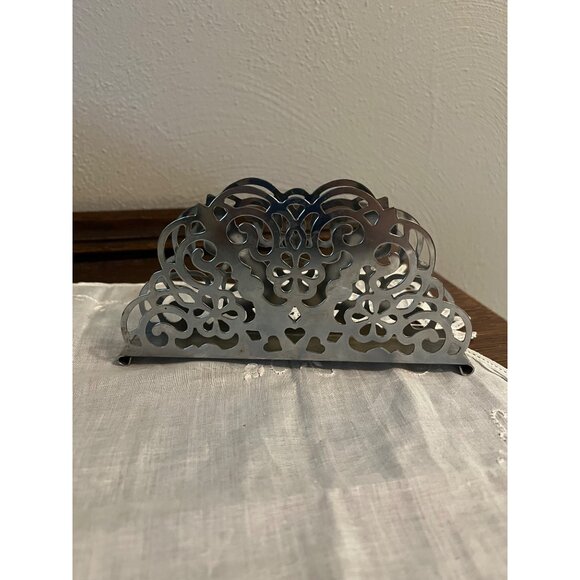 Chrome Plated Napkin Letter Holder - Picture 1 of 5